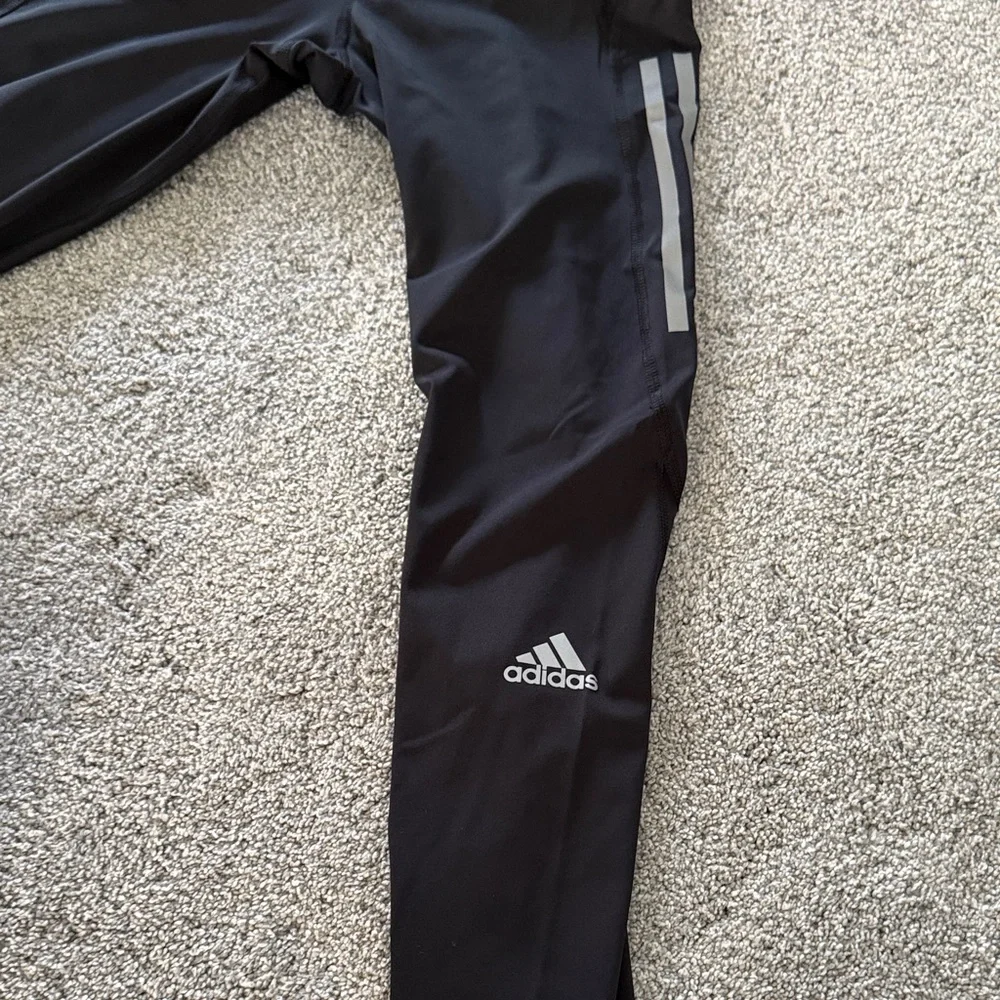 Adidas Black and Gray Performance Leggings - Picture 2 of 5